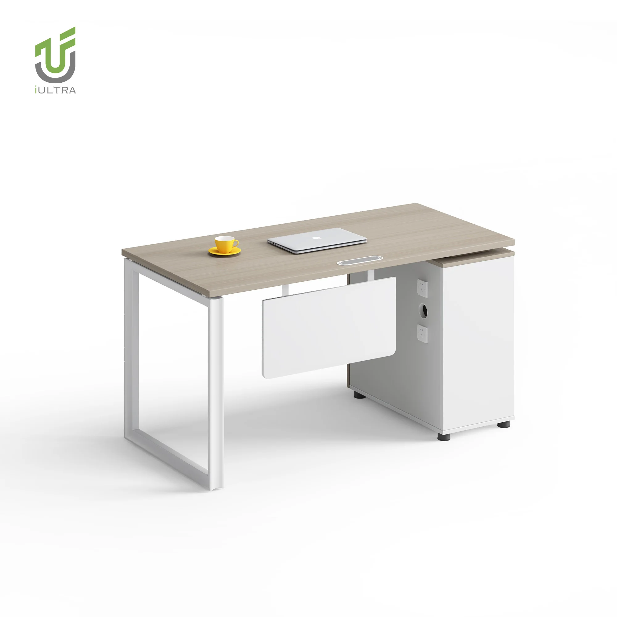 IULTRA 63B1210A Коммерческая офисная мебель лучший l-образный стоячий стол белый с клеткой
