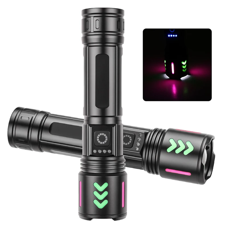 30W 1000m Long Range Waterproof Powerful Torch Tactical Flashlight Rechargeable Zoomable Portable LED Flashlights