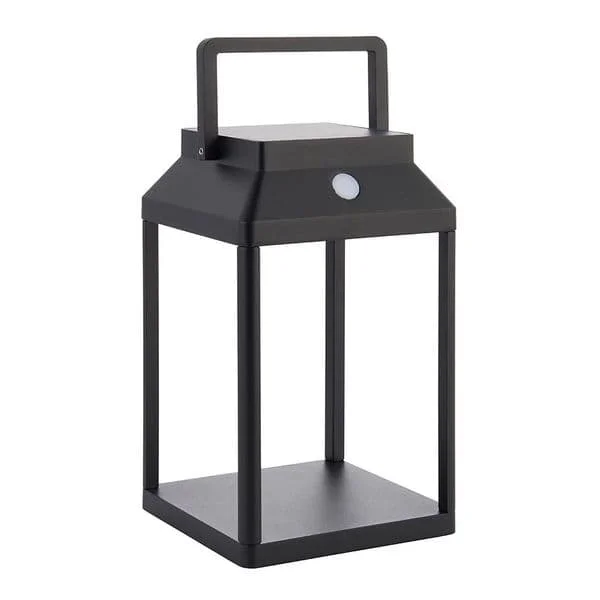 ip54 aluminum rechargeable square bollard tower handle led garden outdoor solar lanterns light