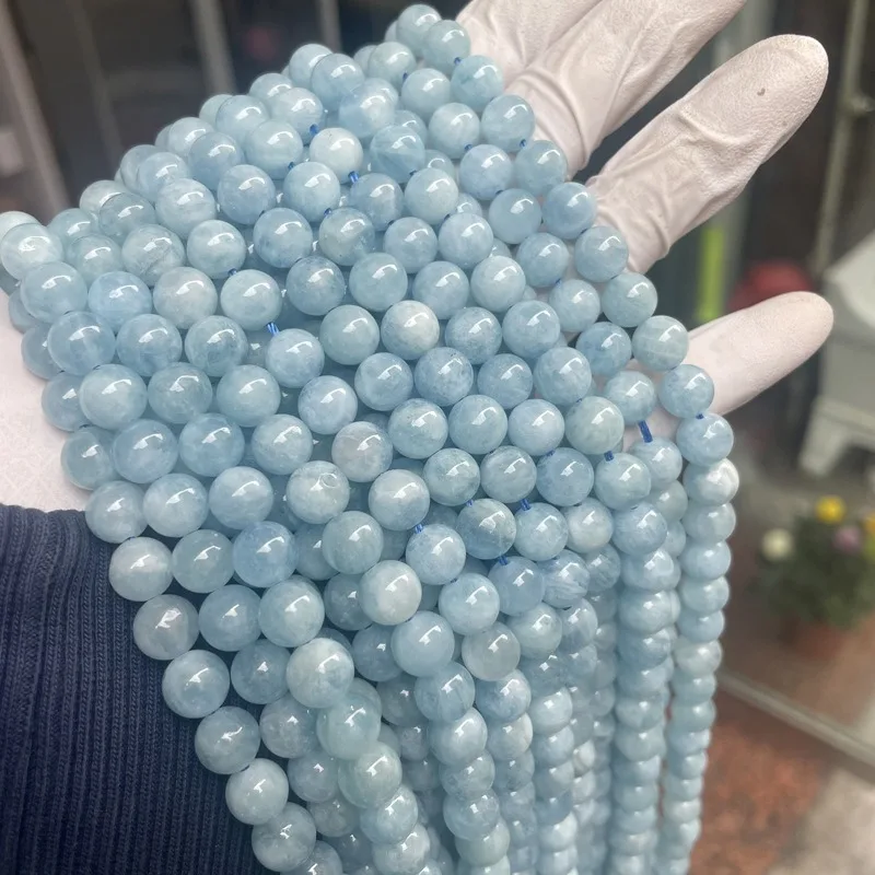 SPECIAL OFFER! AAA Natural Aquamarine Stone Beads 4mm 6mm 8mm 9mm 10mm 12mm Gorgeous Clear Blue Aquamarine Gemstone Strand