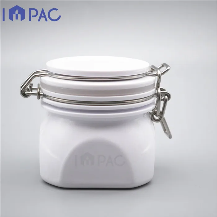 white PET plastic seal wide mouth jar for face clean cream 80ml