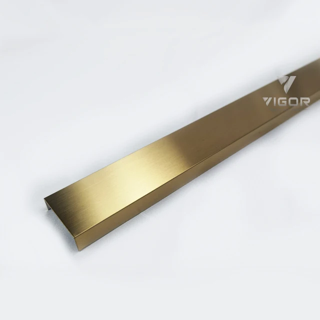 gold stainless steel u channel decorative profile floor inlay ss tile trim