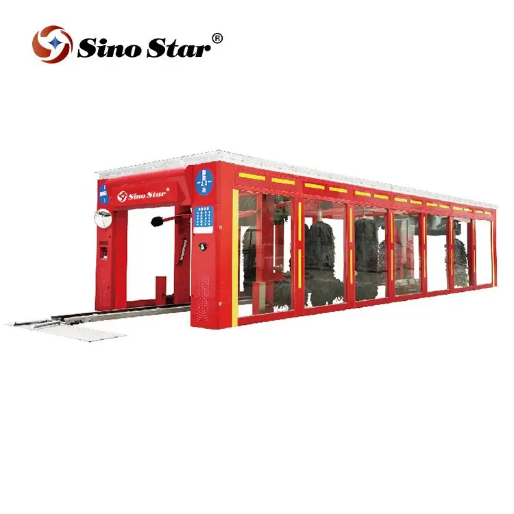 120 L water consumption per car auto car wash automatic tunnel type with Foam / Shampoo function