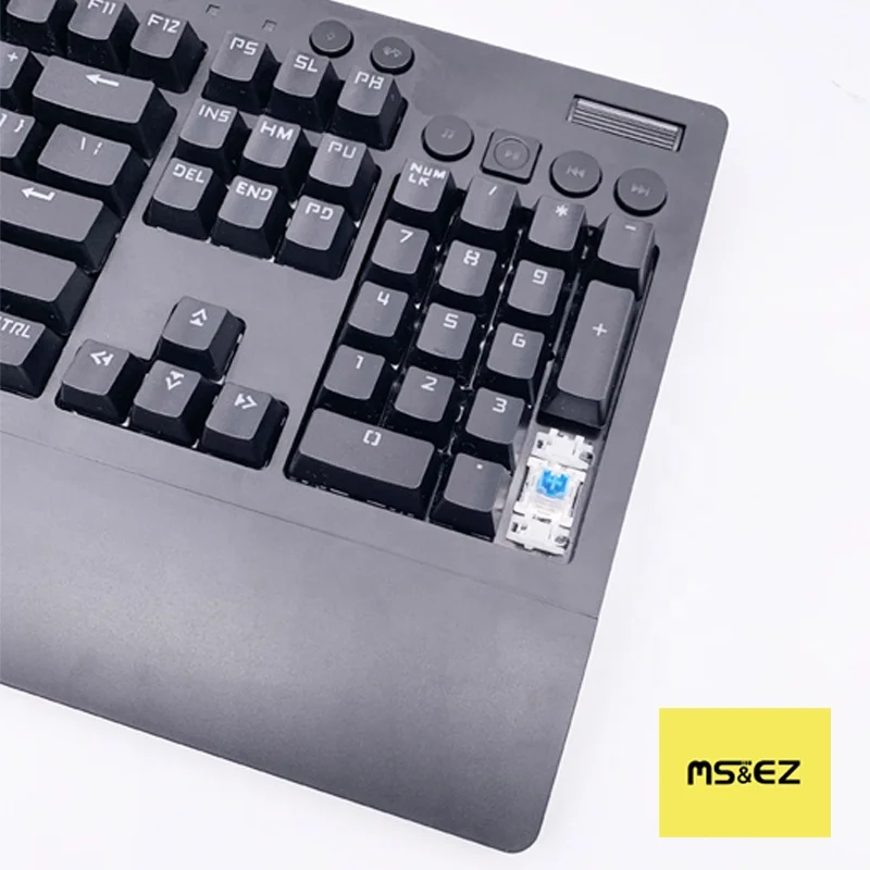 
Full Backlit Gaming Keyboard Wired RGB Mechanical Keyboard Multimedia Music Volume Gamer Keyboard With Wrist Rest 