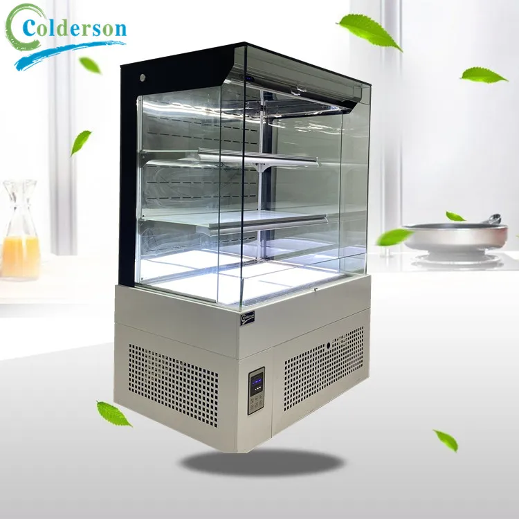 arcade curtain Cake Showcase arc cabinet CE refrigerator foods and drinks r404a cake display cooler for dairy products