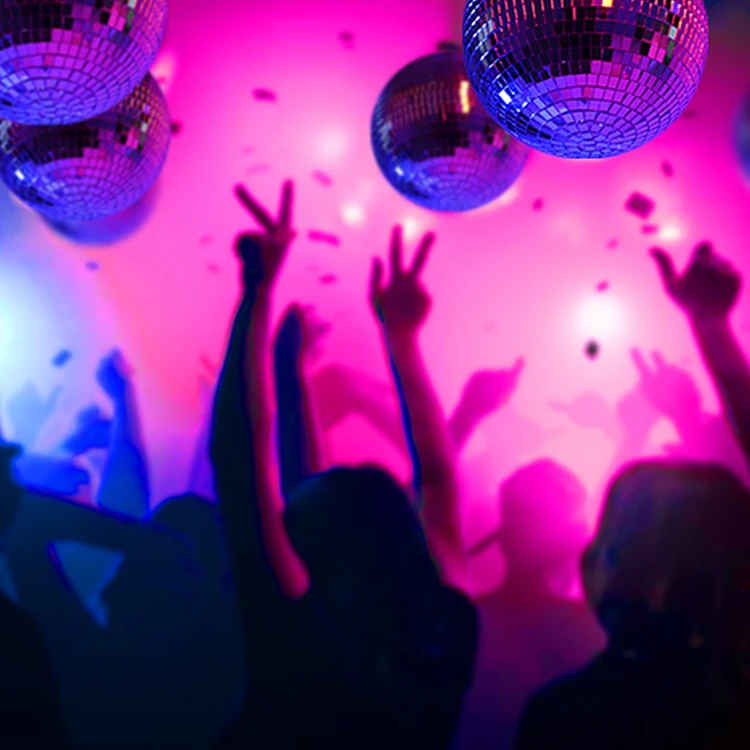 K&B New Arrival Hanging rgb Dj Party Light Crystal Magic Ball Disco Lights Silver Glass Disco Balls Christmas Decor