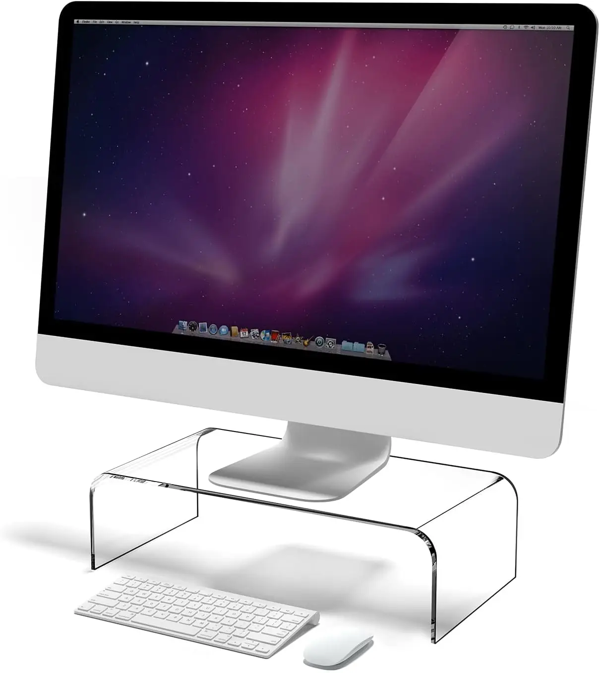 Wholesale Clear Acrylic Monitor Stand for Desk  Laptop Stand Computer Monitor Stand Riser with Keyboard Storage For Home Office