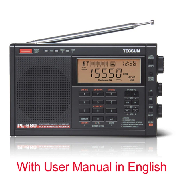 Оптовая продажа цена Tecsun PL-680 радио FM Цифровая настройка полный диапазон FM/MW/SBB/PLL синтезированное стерео приемник