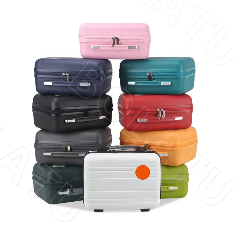 Custom Mini Suitcase Toiletry Bag PP Material with Soft Handle Portable Hard-shell Gift for 14 inch Travel Luggage Set
