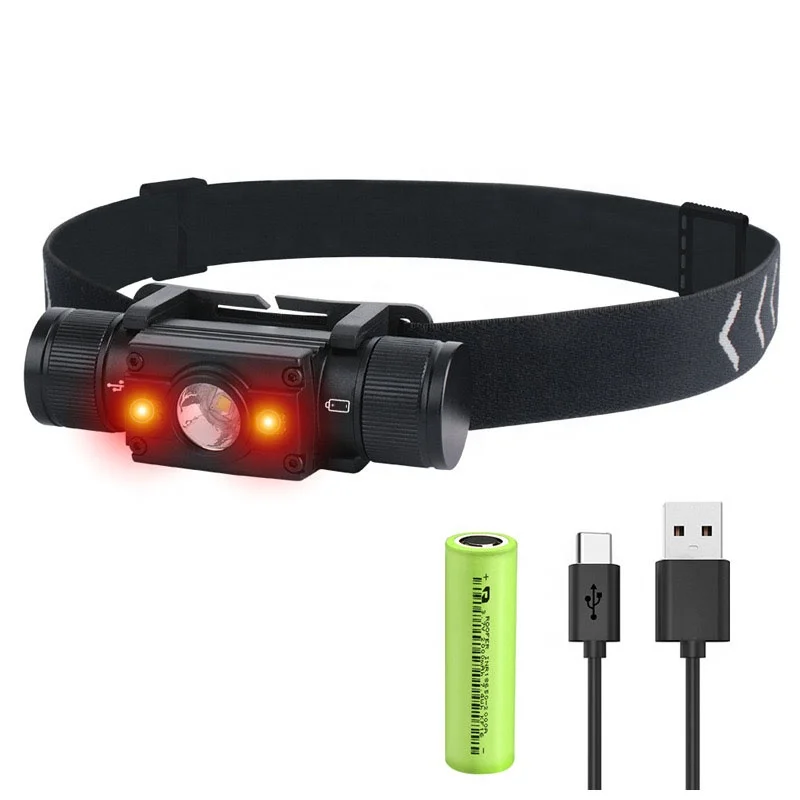 1000 Lumen Highlight White Red Warning Lights LED Headlights for Outdoor Adventure Camping Riding Fishing