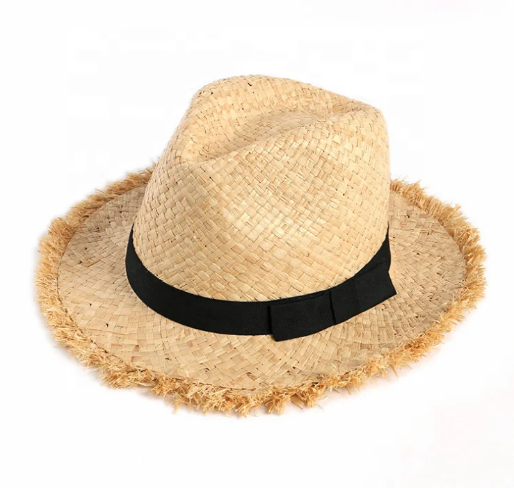 custom wholesale handmade natural grass raffia straw panama straw hat body