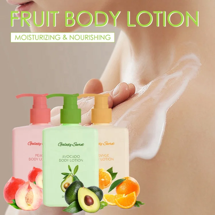 Wholesale Private Label Fruit Extract Body Lotion Organic Body Care Whitening Body Milk Lotion