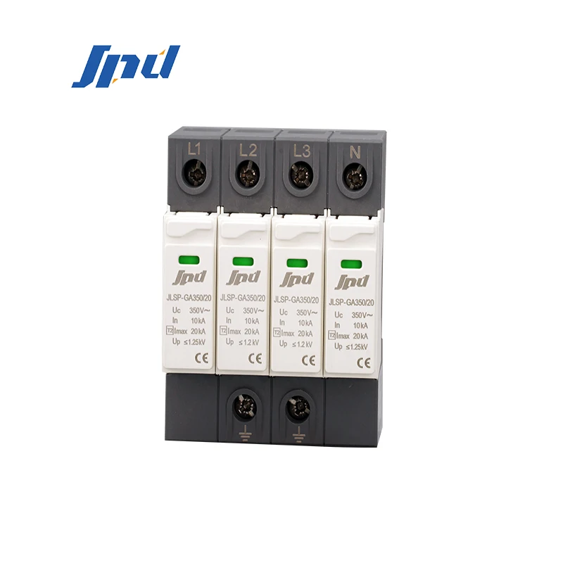 CE TUV 20KA 350VAC surge protector 4 Pole  SPD surge protective device