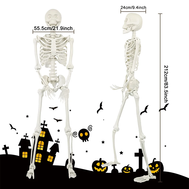 Halloween Prop Accessories Life Size posble Joints Bones Human Halloween Skeletons For Holidays Decoration