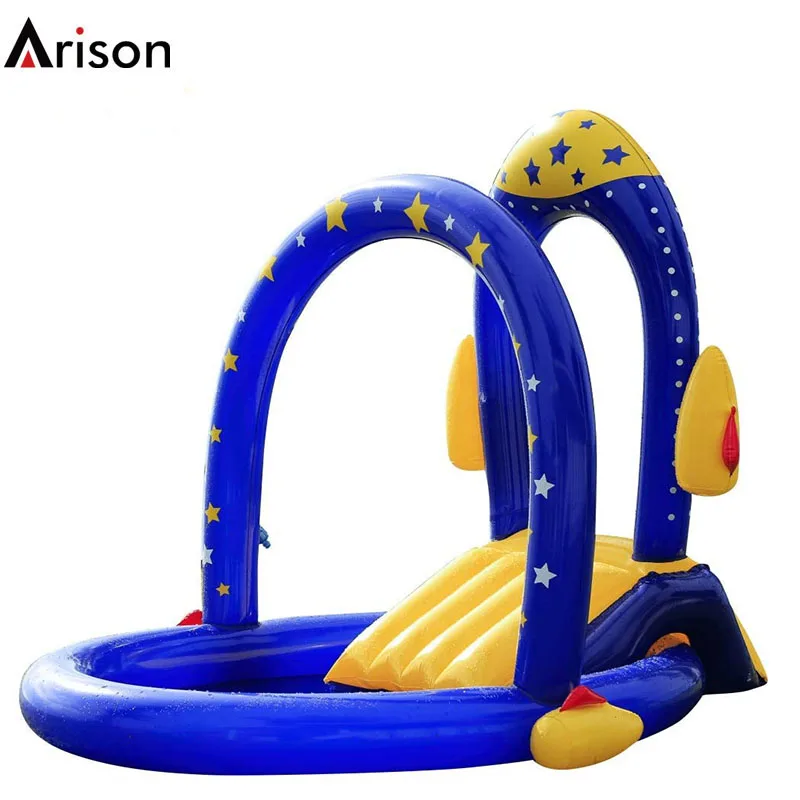 Factory custom pvc inflatable beach slider game pool for inflatable water toy