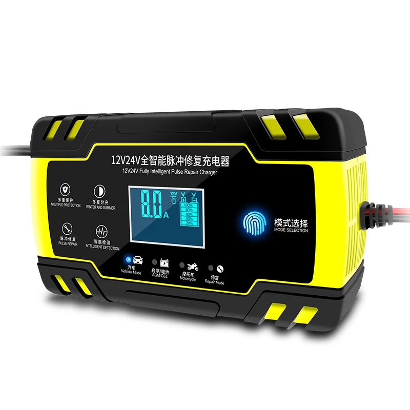 Car Battery Charger 12V 10A Battery Charger Car 12/24V 8A Touch Screen Pulse Repair Lcd Standard For