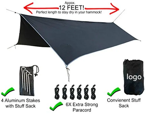 Amazon Hot Sales Customize Hammock Tarp Fits Double Hammocks Hammock Rain Fly