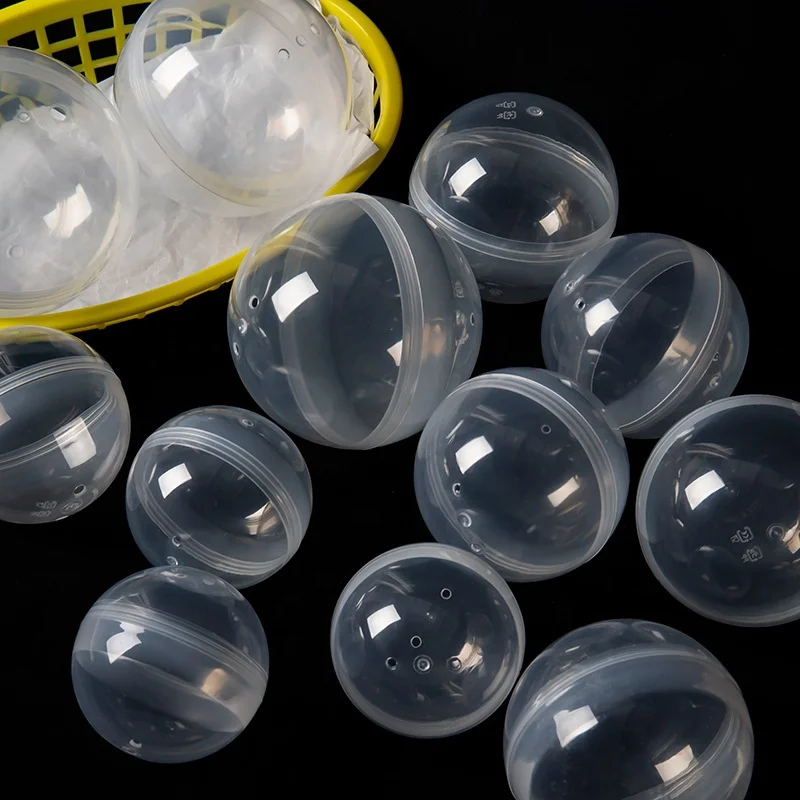 Transparent Color Gashapon Mini Size Capsule 28mm 32mm 35mm 45mm 50mm 1inch 2inch Round Plastic Empty Capsule For Kids