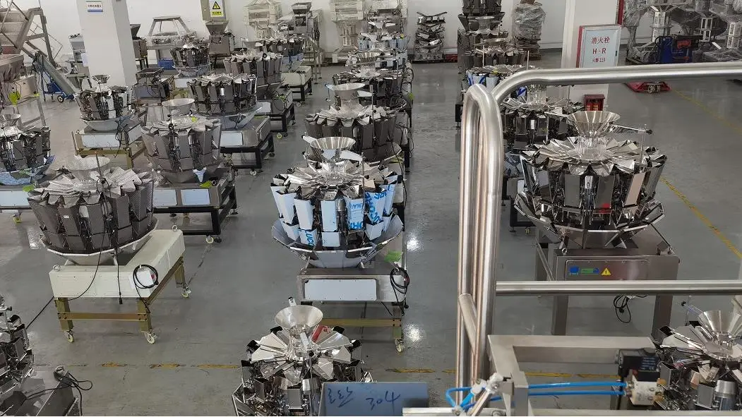 Automatic Small Dual Lane Double Head Linear Weigher Combination For Powder Grains Tea