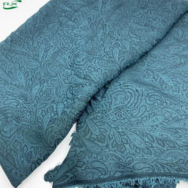 custom wholesale high quality luxury polyester silky floral satin tapestry material woven fabric for dress