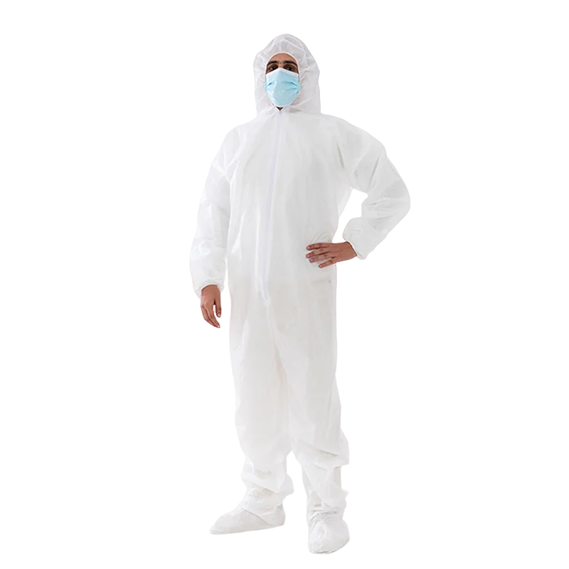 Disposable Coverall With Sealed Tape - Fabric Passed CLASS1  Disposable Coverall PPE Suit for Biohazard Chemical Protection