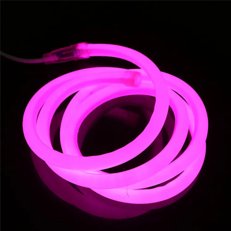 Индивидуальный знак гибкий умный музыкальный DMX 512 пульт дистанционного управления 7 Вт 12 В 220 20 мм светодиодный неоновый 360 degre