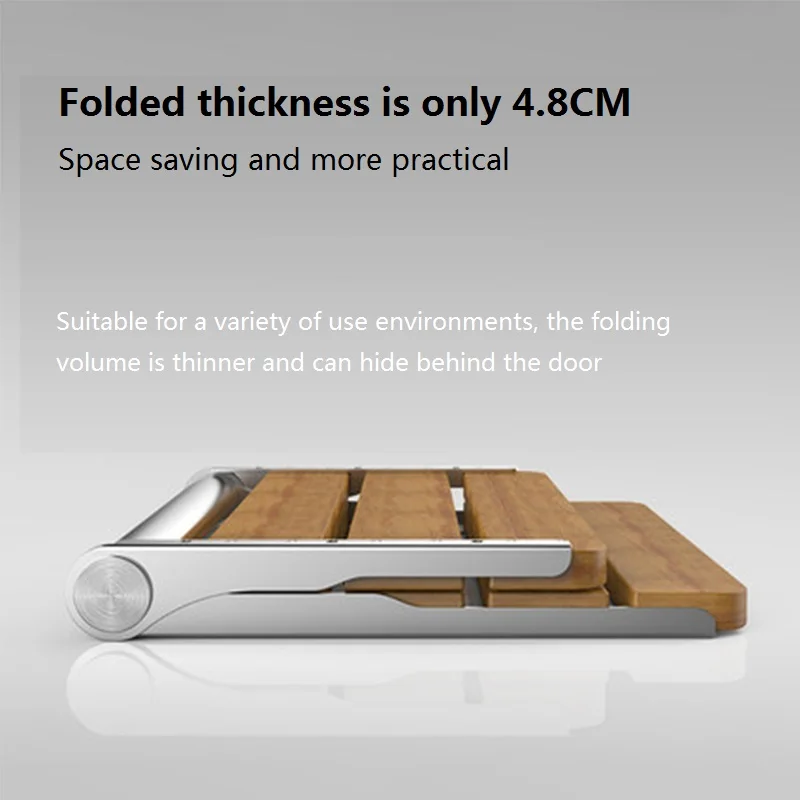 Wall Mounted Wooden Folding Shower Seat