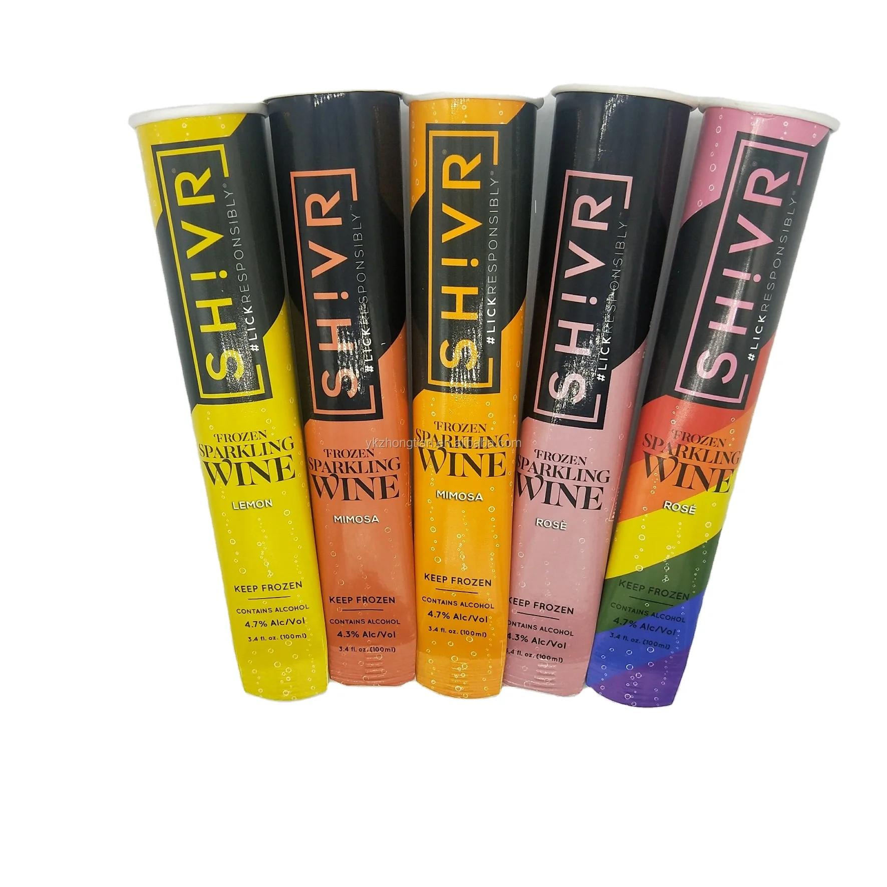 135ML Popsicle tubes ice cream cone cups aluminum foil lid calippo paper cup tube