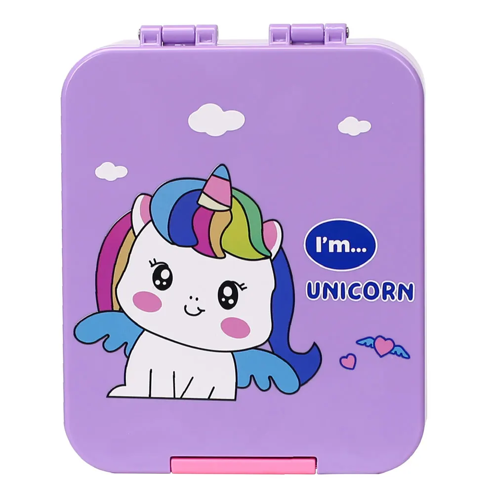 Kids Leak-Proof Bento Box For Travel Children School 4 Insulated Food Lunch Box For School