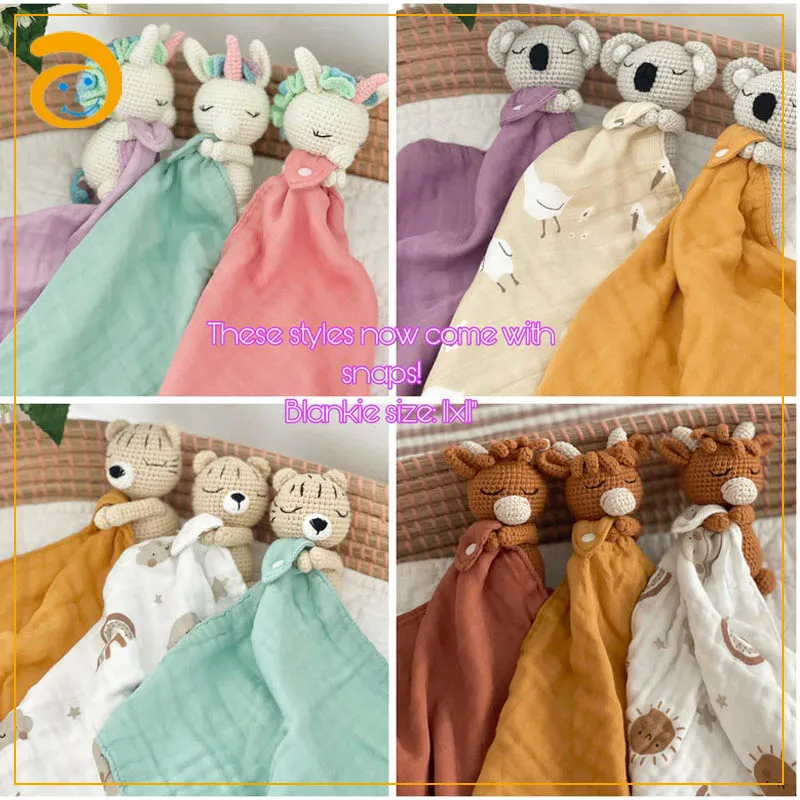 100% Handmade Baby Crochet Amigurumi Mini Forest Animal Stuffed Small Toy Hand Made