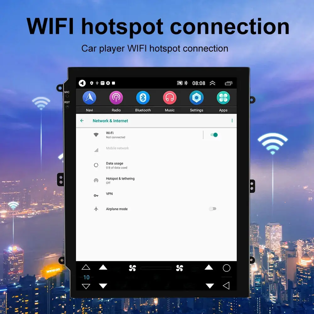 Автомагнитола 9 7 '2 DIN Android 10 1 GPS навигация 2 + 32G приложение MP5 Bluetooth IPS вертикальный сенсорный экран соединение мобильного телефона