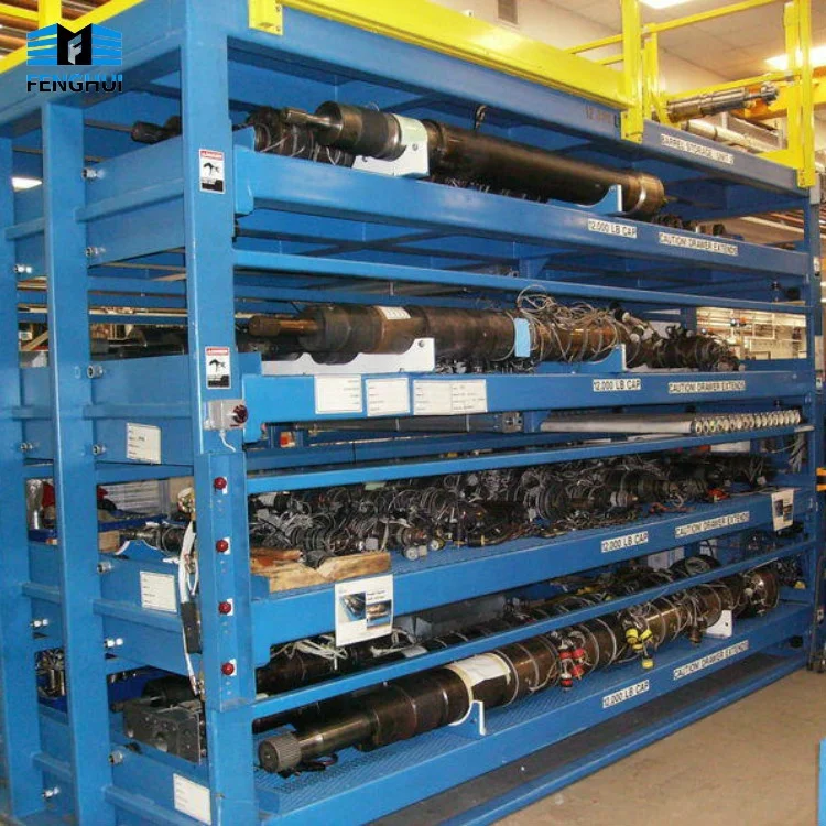 warehouse shelves Pneumatic Stamping Die Storage Roll Out Rack for mould maker heavy mould rack Customization
