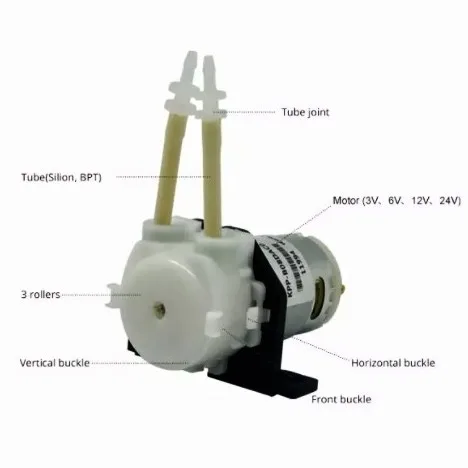 Kamoer KPP High Quality Good Price CE OEM 3V 6V 12V 24V Analytical Instrument Micro Peristaltic Dosing Pump