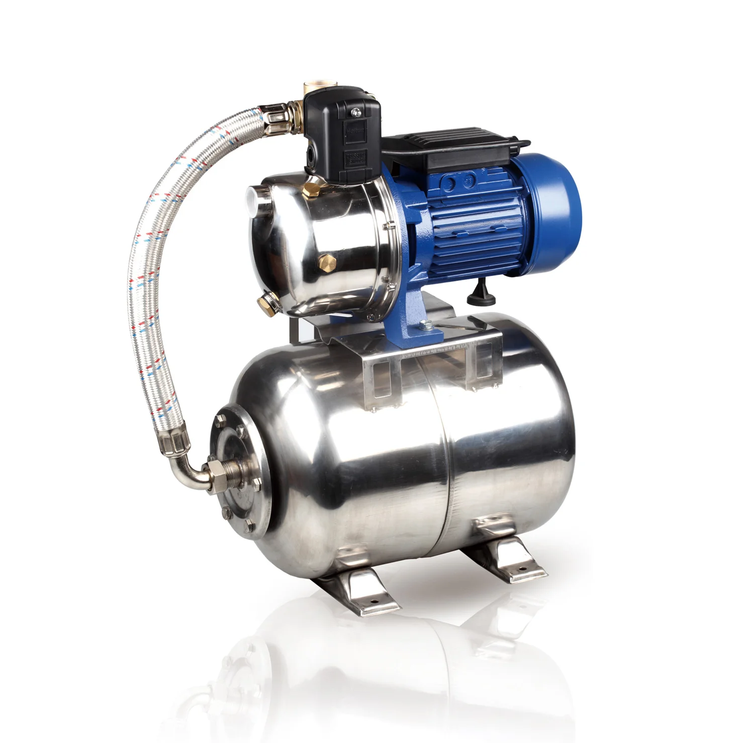 STREAMPUMPS Brass Impeller 52 l/min Surface Booster Self Priming Pump Tank Pump with Hose and Pressure Switch