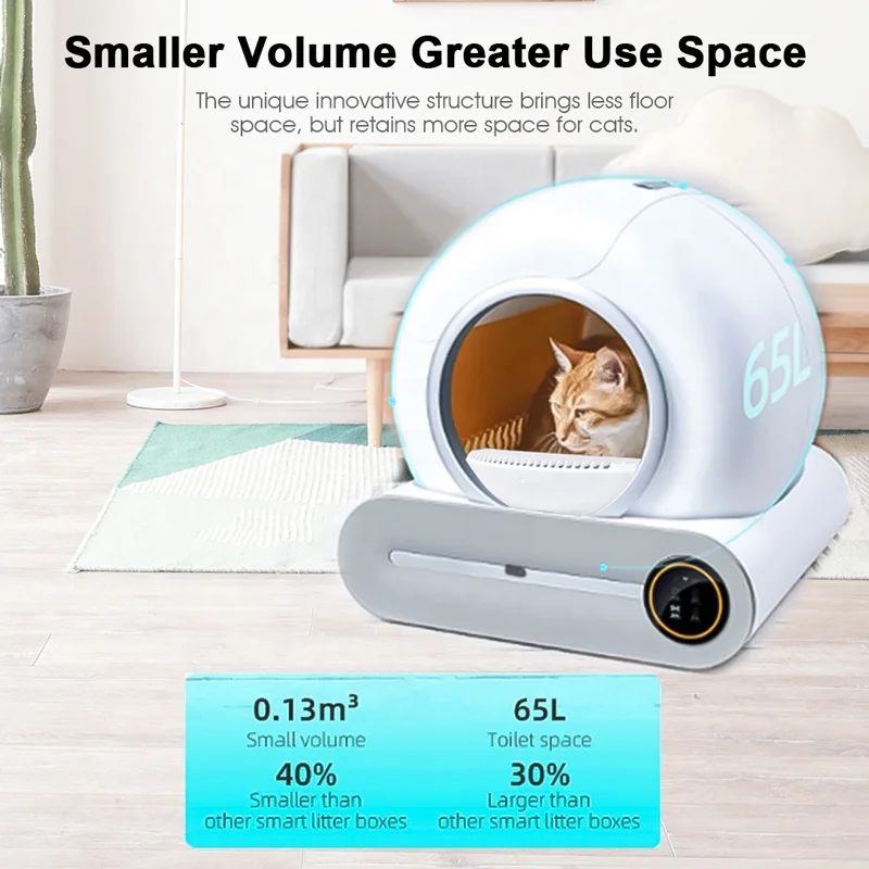 APP Remote Control Cat Toilet Self Cleaning Litter Box Robot Automatic Cat Litter Box Smart Litter Box Selfcleaning For Cat