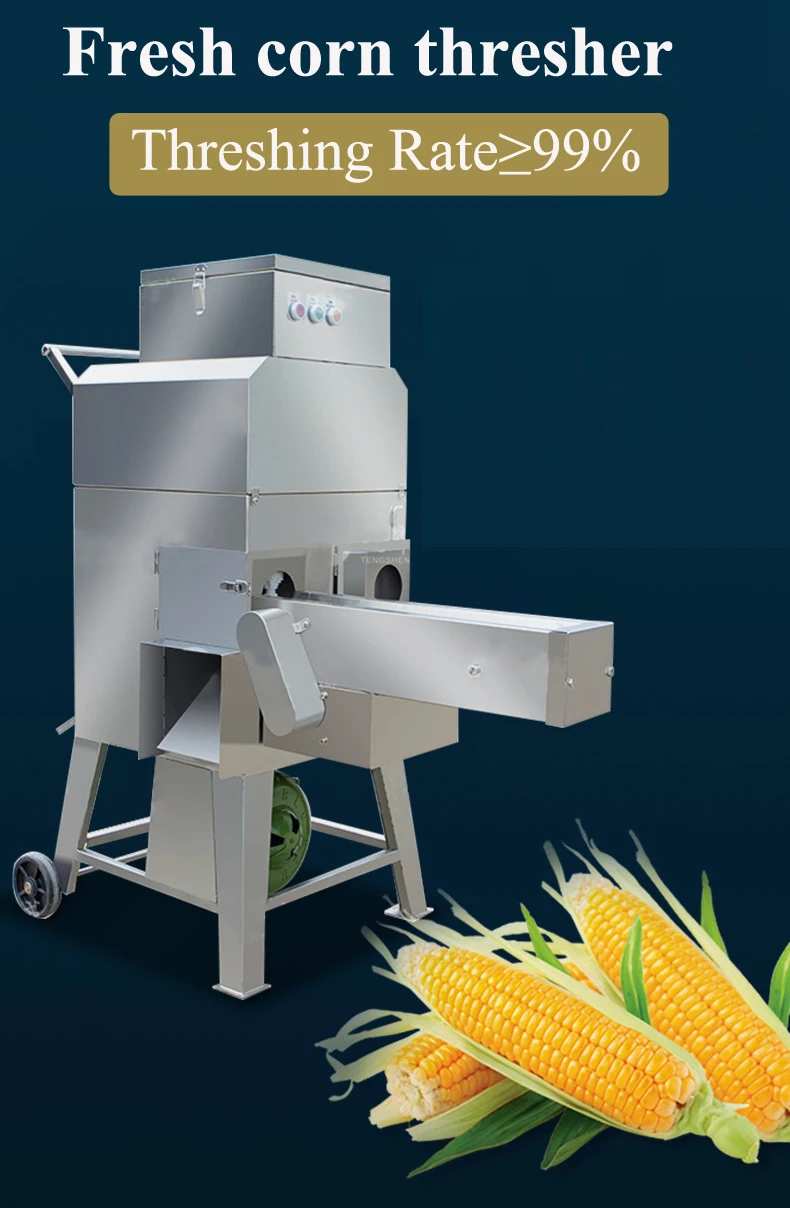 Electric Chain Type Sweet Rice Thresher/Automatic Corn Husker/Fresh Corn Sheller for Corn Processing Plant