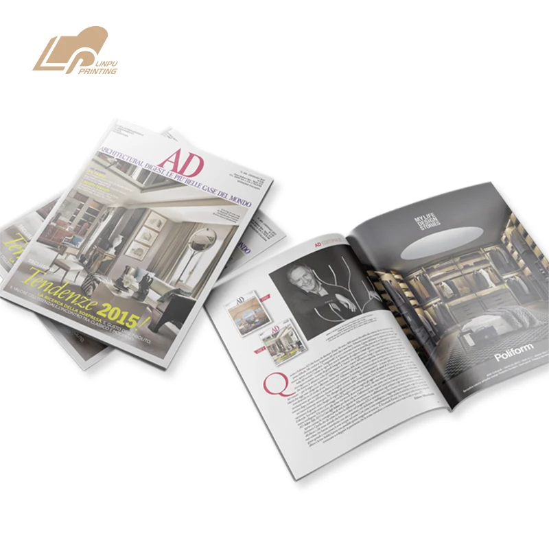 Глянцевая обложка с принтом модных магазинов, каталог с офсетной печатью