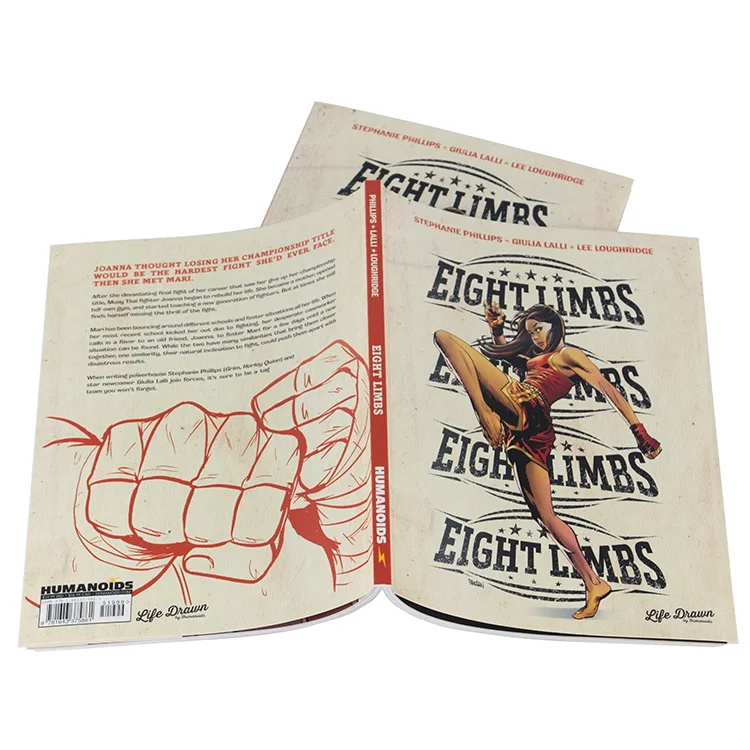 Custom Printing Perfect Bound Paperback Coloring Softcover Book Manga Adult Comic Book