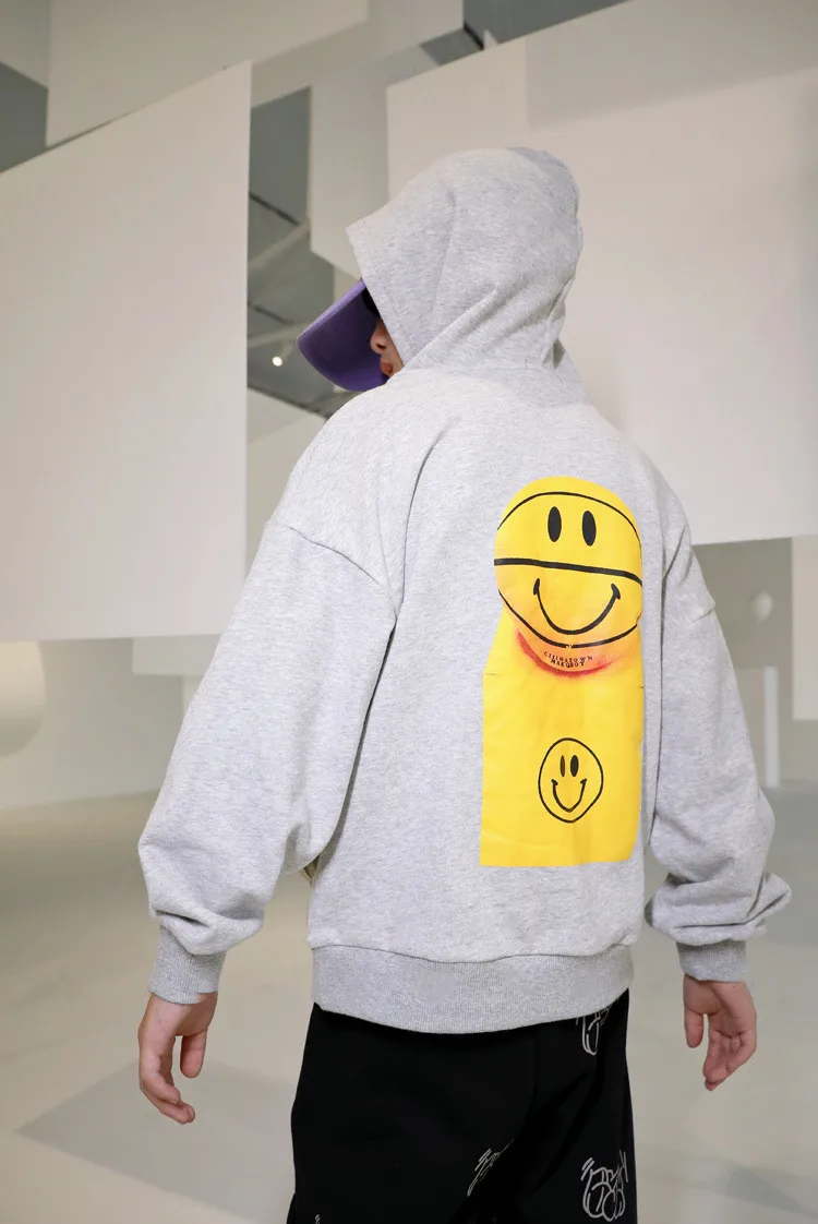 
2021 Wholesale boys smile new stylish handsome headgear hoodie 