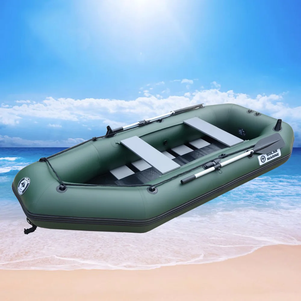 Solarmarine Brand Wholesale 5 Person Slat Wooden Bottom PVC Inflatable Rowing Boats Kayak Bateau Gonflable Families Sit Kayak