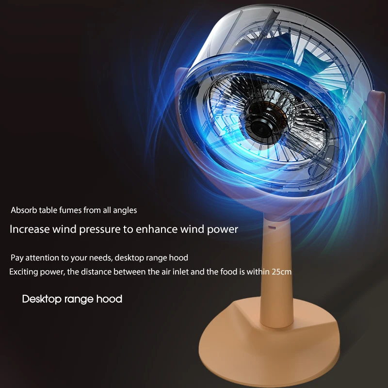 Intelligent Kitchen Tools Mini Portable USB Rechargeable Strong Suction Household Smart Extractor Chimney Cooker Range Hood