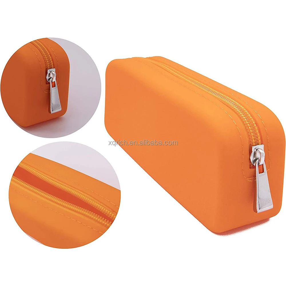 Hot Sales Waterproof Lovely design Back to School Promotion Gifts For Students Custom Silicone Pencil Bag