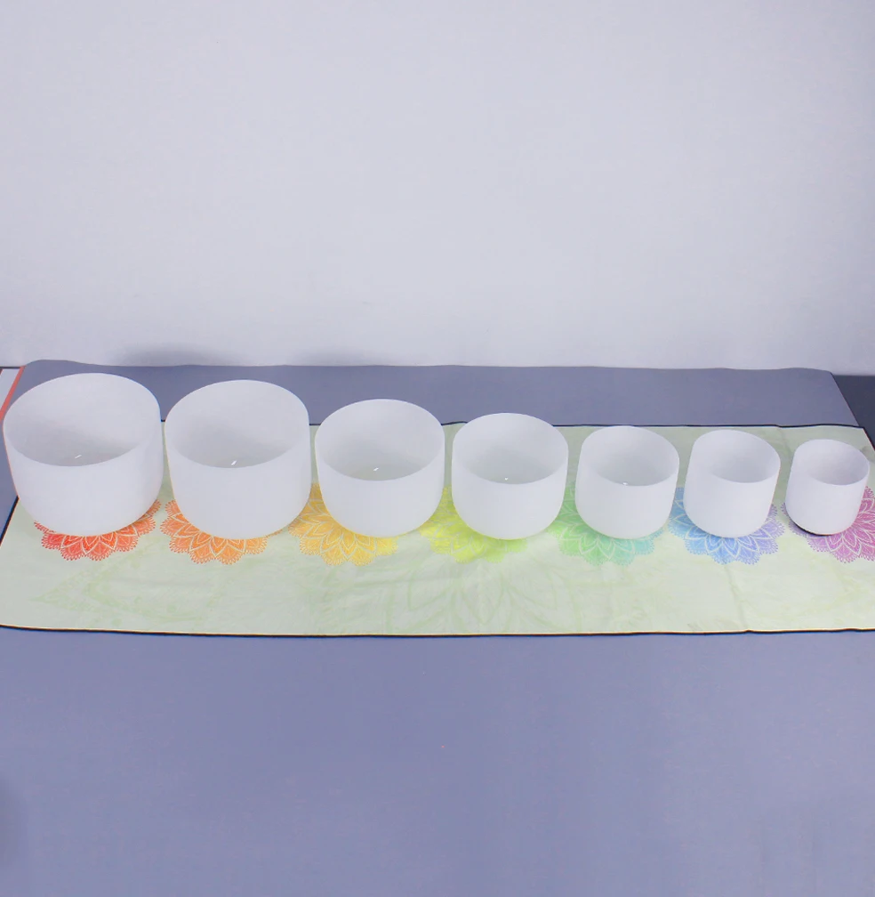 Manufacturer Selling 432hz Music Therapy Yoga Meditation Frosted Quartz Crystal Singing Bowl Singing Music Bowl