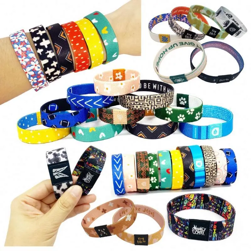 Smart Sensor Sport Bracelet Fabric Wristbands Elastic Custom Fabric Wristband Elastic Wristband Nfc