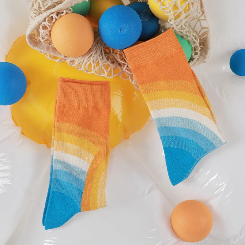 Oem design your own logo novelty pattern cotton dress crew soft workout socks for women