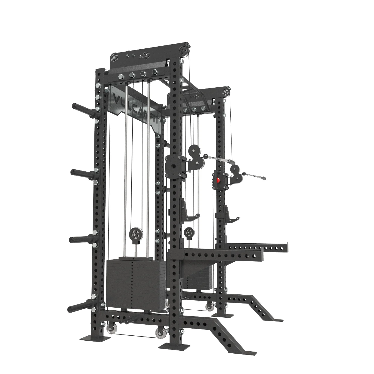 VulcanFit Multi Functional Weight Stack 200KG Half Power Rack