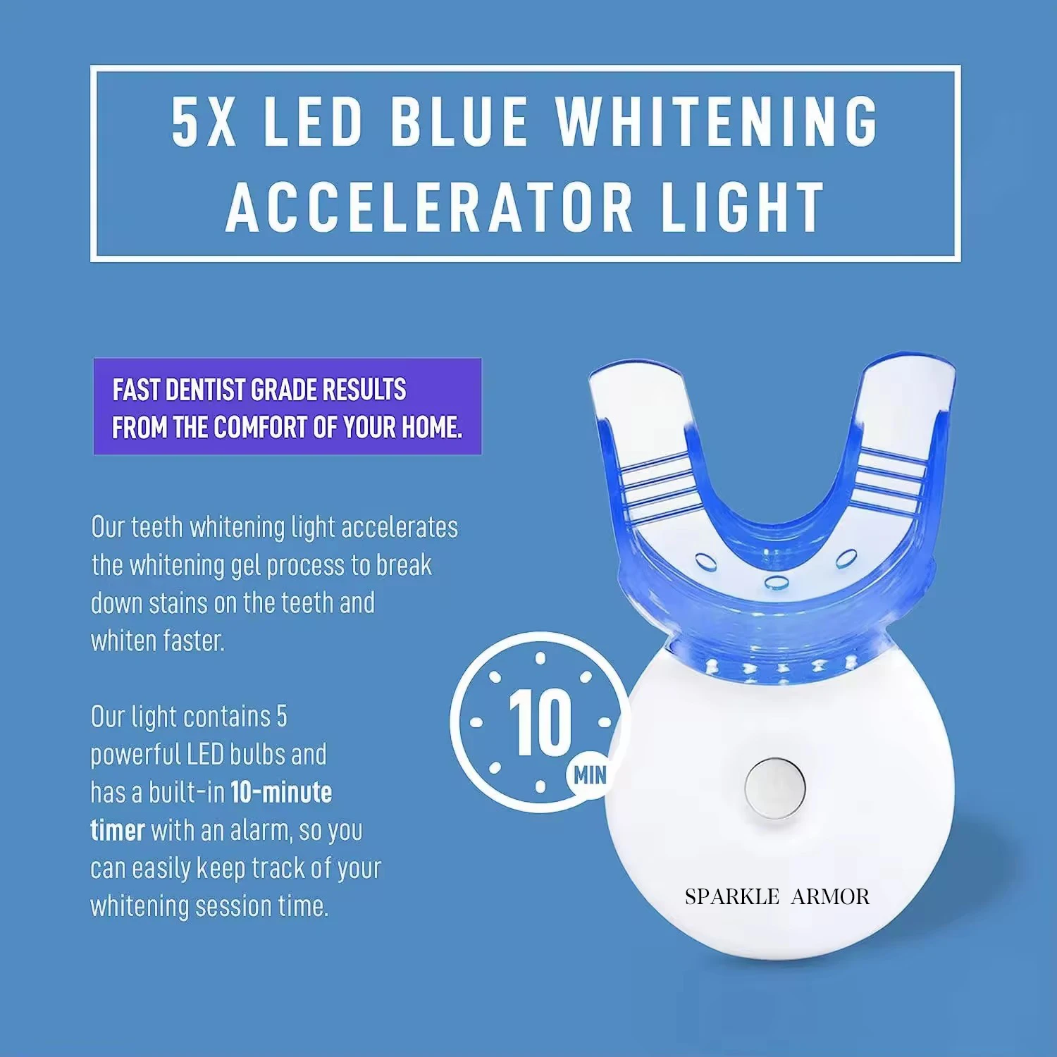 Wholesale CE Approved Teeth Whitening Blue Cold Light 10 Minute Timer Home Tooth Whitening Led Kit Private Logo