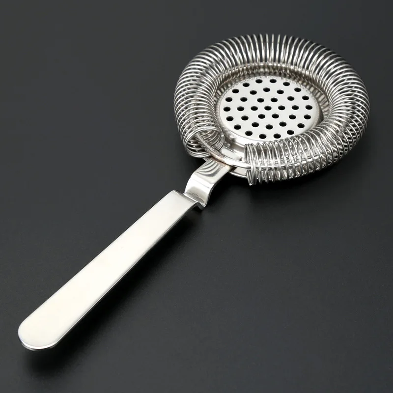 Bartenders Drinking Water Filtering Ice Bar Shelf Strainer Stainless Steel Cocktail Bar Strainer Drink Strainer