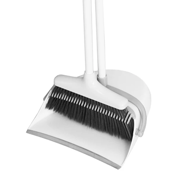Dustpan and Brush Set, Broom and Dust pan with Extendable Long Handle Household Dust pan Combo for Indoor Outdoor