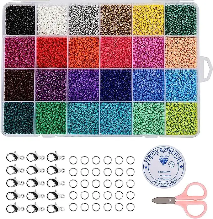 multi Seed Glass Beads gemstone suppliers 2mm 3mm 4mm  glass ceramic Seed Beads for  Diy Jewelry Making kit